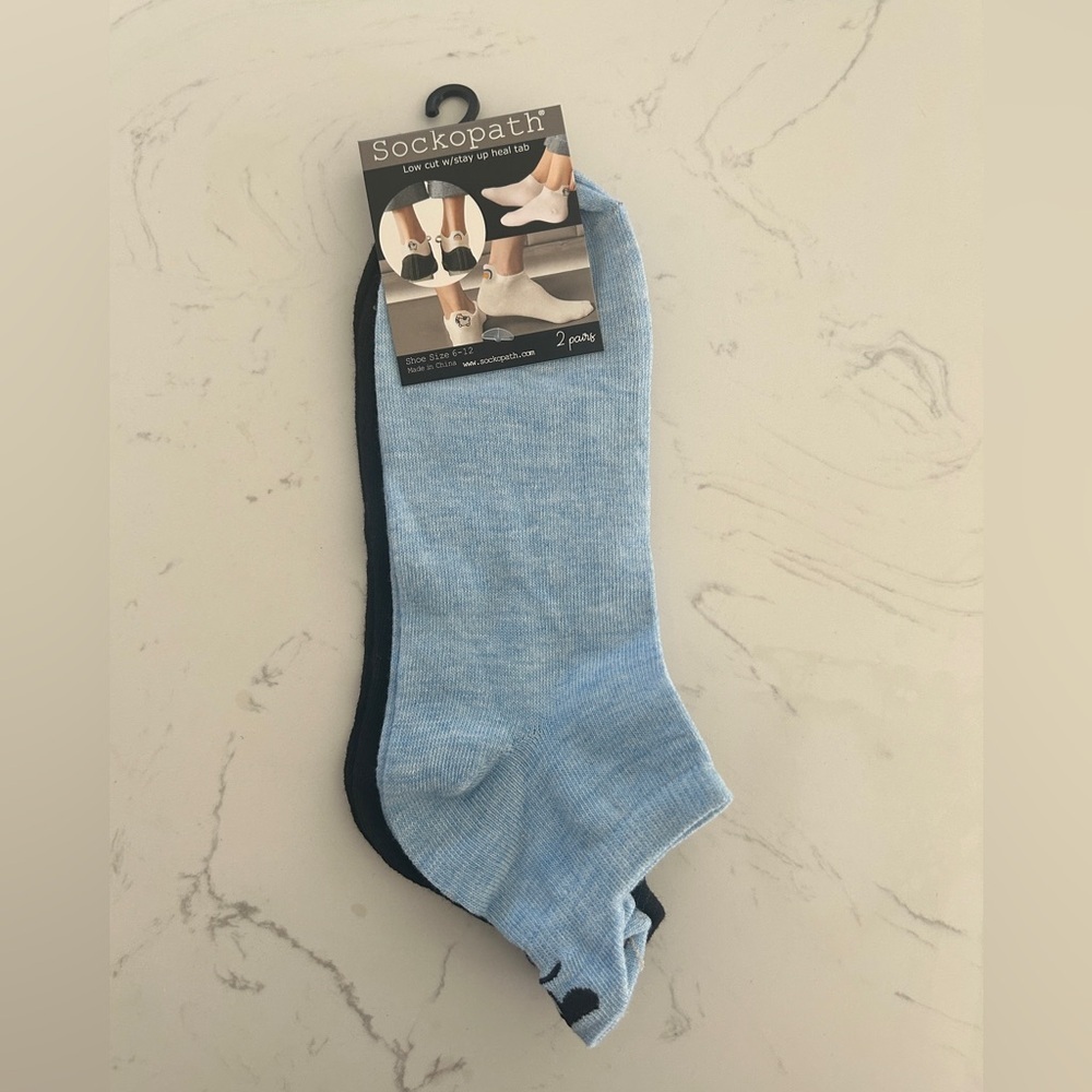 Sockopath Low-Cut Socks with Fun Expression Embroidery (2 Pairs), Size: 6-12-NWT